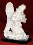 Angel in Prayer Statue with Marble Base - 9.5 Inch Alabaster