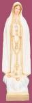 Our Lady of Fatima Indoor Outdoor Statue - White and Gold - 24 Inch