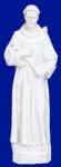 St. Francis Statue - Indoor Outdoor - White - 24 Inch