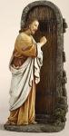 Jesus Knocking At the Door Statue - 11.75 Inch - Stone Resin Mix 