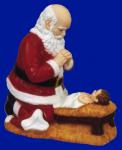 Kneeling Santa Indoor Outdoor Statue - Painted - 24 Inch