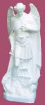 St. Michael Indoor Outdoor Statue - White - 24 Inch