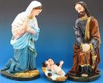 Nativity Set - Starter Three Piece - Painted Indoor Outdoor Statues